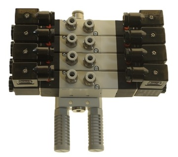 Wyspa 4 zaworowa AIRTAC Seria 200 5/3 - 1/4 - 12 V - 24V - 230 V