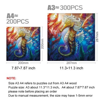 Irregular Shape Wooden Puzzles for Kids and Adults, Butterfly Art