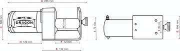 Электрическая лебедка Dragon Winch, 12 В, 1133 кг, 2500 фунтов DWM2500ST