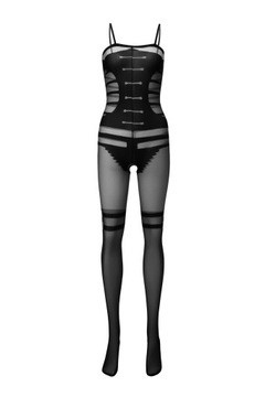 Erotyczny kombinezon otwarty krok Bodystocking seksowne Catsuit damski