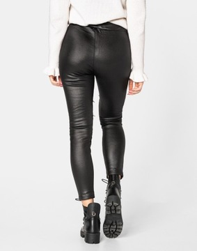 Брюки женские утепленные кожаные 034, M/L
