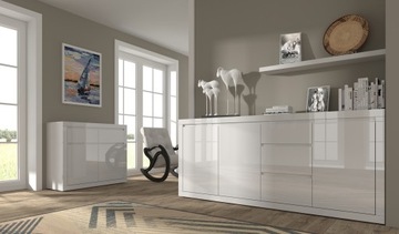 BELLO BIANCO IV комод 200 см, белый матовый/глянцевый