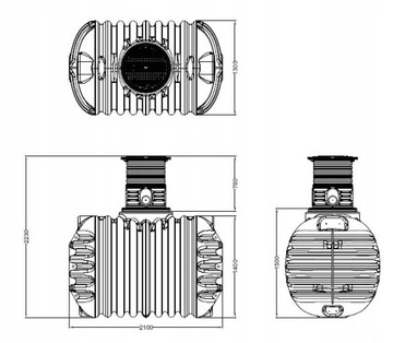 Zbiornik na deszczówkę Compact 2800 l z nadbudową KOMFORT + pompa + punkt