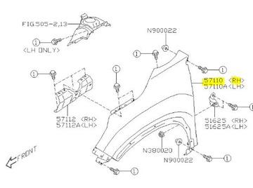 фото thumb №1, Крыло переднее правые subaru forester wilderness 2022-