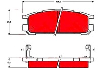 фото thumb №2, Гальмівні колодки гальмівні subaru задня legacy trw