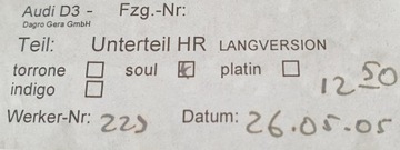 фото thumb №6, Обивка боковина дверь правые зад audi a8 d3 рестайлинг длинный