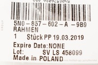 фото thumb №6, Volkswagen tiguan mk1 окантовка правого зеркало внутреннего nowe orygi