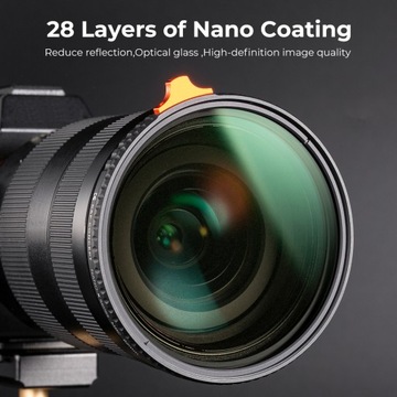 Диффузионный фильтр K&F Black Mist 1/4 + ND2-ND32 62 мм Nano X 8k