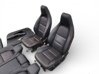 фото thumb №10, Салон сиденья amg кожаный обшивки mercedes w176 заднее сиденье кожа подогрев чёрные