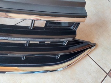 фото thumb №9, Решётка радиатора - решётка - led - радар - vw tiguan ii allspace - рестайлинг - r-line - 2020