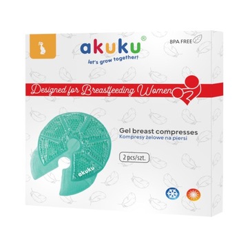 Kompresy żelowe okłady na piersi Osłonki 2 sztuki Akuku