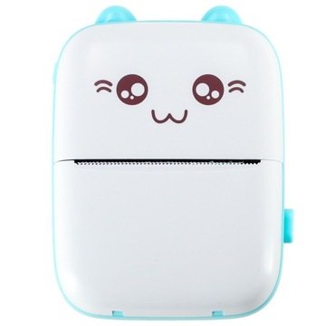 МИНИ-ТЕРМОПРИНТЕР ДЛЯ ФОТОГРАФИЙ ЭТИКЕТОК + USB-КАБЕЛЬ CAT BLUE
