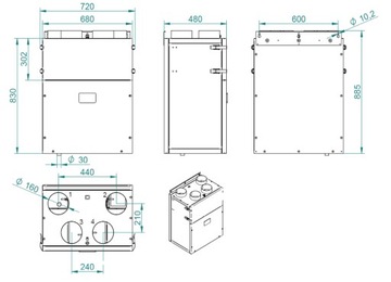 РЕКУПЕРАТОРНАЯ вентиляционная установка HAVA HOUSE 300