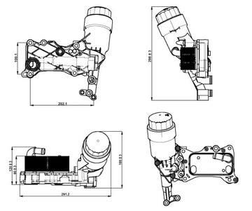 фото thumb №8, Радиаторов масла mercedes glk220 08- nrf 31350 корпус, фильтр масла