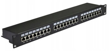 ПАТЧ-ПАНЕЛЬ 24 ПОРТА 1U CAT 6, ЭКРАНИРОВАННАЯ LANON
