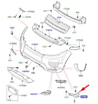 Land rover range rover evoque l538 передня ліва накладка бампера lr084851 Київ, фото thumb