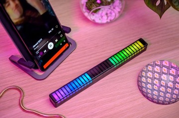 Эквалайзер RGB Redleaf 32LED 3d - черный