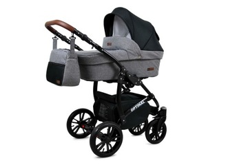 WÓZEK DZIECIĘCY OPTIMAL 4w1 ALUMINIUM+ BAZA ISOFIX