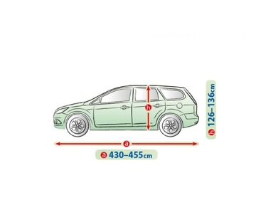 Брезентовый чехол, 3 слоя, авто 430-455 см.