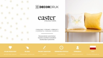 Bieżnik EASTER wzór EA08 | błękitne kwiaty