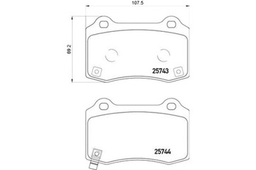 фото thumb №1, Brembo тормозные колодки тормозные hyundai genesis купе 3.8