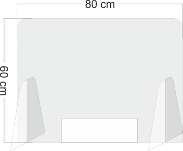 Pleksa osłona na ladę 150x50/55 pleksi 3mm
