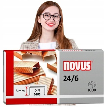 СКОБЫ NOVUS МЕДНЕННЫЕ ДЛЯ ОФИСНЫХ ДОКУМЕНТОВ