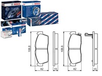 фото thumb №1, Bosch гальмівні колодки гальмівні citroen c-zero mitsubishi i