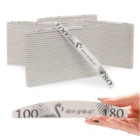 Aba Group Пилочки для ногтей Crescent Boat 100/180 Slim Набор из 100 шт.