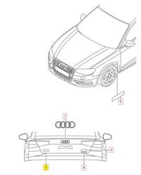 фото thumb №7, Надпись хромированный vag audi rs4 avant quattro оригинальный 8d98537402zz