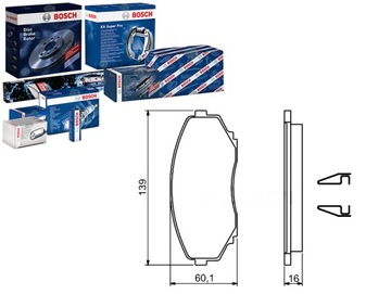 фото thumb №1, Набір - комплект гальмівні колодки гальмівних [bosch]