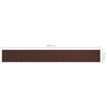 КОРИЧНЕВАЯ БАЛКОННАЯ ширма 75X600СМ ТКАНЬ ОКСФОРД