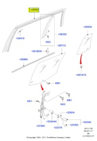 фото thumb №7, Ущільнювач скла двері ліві зад fiesta 01-08 / fusion 01-12 cbk oem номер 1370169