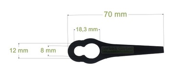 Металлический нож Bosch ART 23 LI Accutrim 3 X 70 мм