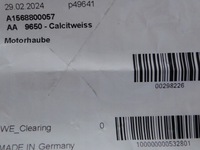 фото thumb №12, Mercedes gla x156 156 lifting капот крышка двигателя белый 650