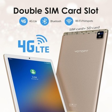 Планшет 10,1 дюйма, восьмиядерный процессор, 4 ГБ, 64 ГБ, Android 12.0, 4G LTE, Wi-Fi-клавиатура