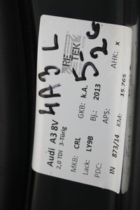 фото thumb №8, Audi a3 двері ліва сторона ліва 8v0 8v 8v3 2013- 3 дверна a2 ly9b чорний 8