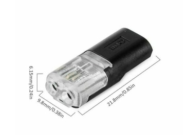 Złączka elektryczna 2P konektor złącze Szybkozłączka spinka LED 2 Pin x2