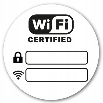Информационная наклейка БЕСПЛАТНЫЙ WIFI, белый знак, 10 см