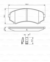 фото thumb №13, Тормозные колодки ham. mazda mpv i bosch 986 424 709 набор тормозных колодок тормозных,