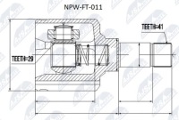 Npw-ft-011 nty шрус  внутренний fiat ducato/peug Цена, фото thumb