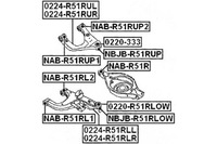 фото thumb №2, Втулка рычага febest 55501eb300 55502eb300