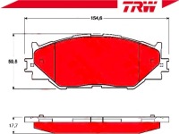 фото thumb №3, Тормозные колодки тормозные lexus перед is 220d 250 05- trw