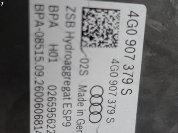 фото thumb №8, Audi a7 4g8 a6 4g0 c7 рестайлінг 10-18 блок керування насос abs