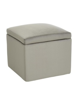 Бархатный пуф с местом для хранения вещей Winou Grey Velour Velvet