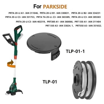 Для газонокосилки Parkside 6 катушек + 1 колпачок для катушки, набор аксессуаров для триммера для травы
