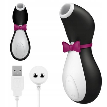 Стимулятор клитора Satisfyer Pro Penguin Next Generation, черный и белый
