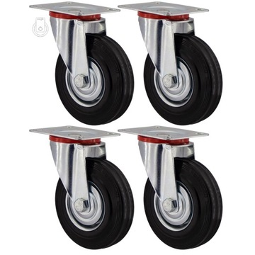 4x1stgu125 Полка на тележке Wheel fi 125, комплект из 4 шт.