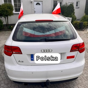 FLAGA POLSKI POLSKA na AUTO Samochód |6 Elementów| ZESTAW na EURO 2024