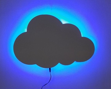 Ночник светодиодный RGB CLOUD, белый, сетевой
